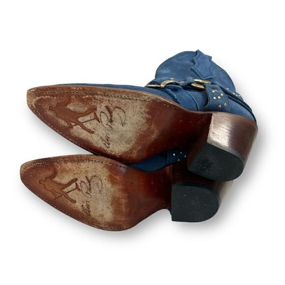 Elvis Presley American Rebel Blue Suede Boots Booties Size 8.5” - Picture 8 of 10